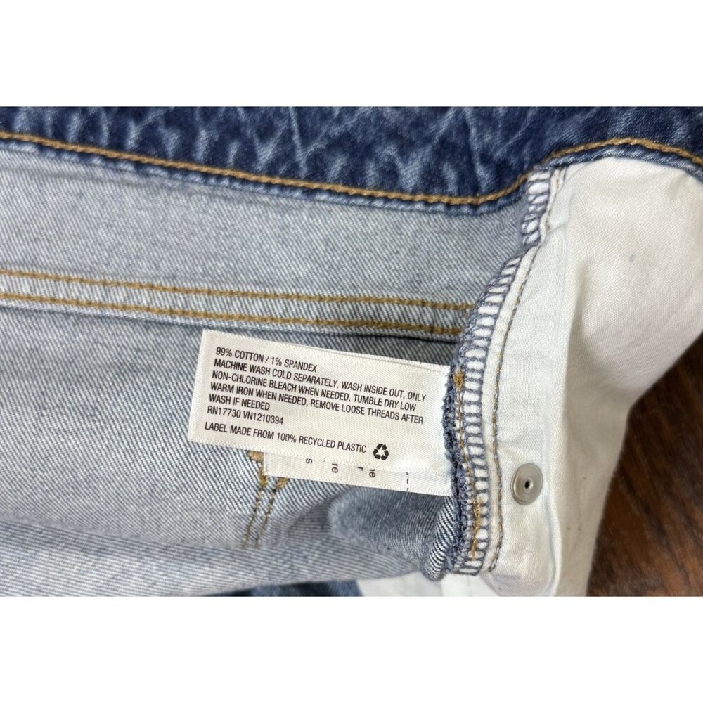 Universal Thread High Rise Shortie Women's 16/33 R Blue Denim Frayed Hem - Picture 5 of 8